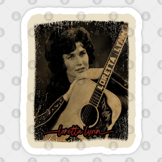 80s Classic Loretta Lynn Sticker by ArtGaul